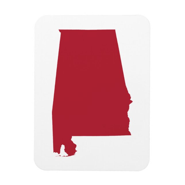Ímã Alabama em Vermelho (Vertical)