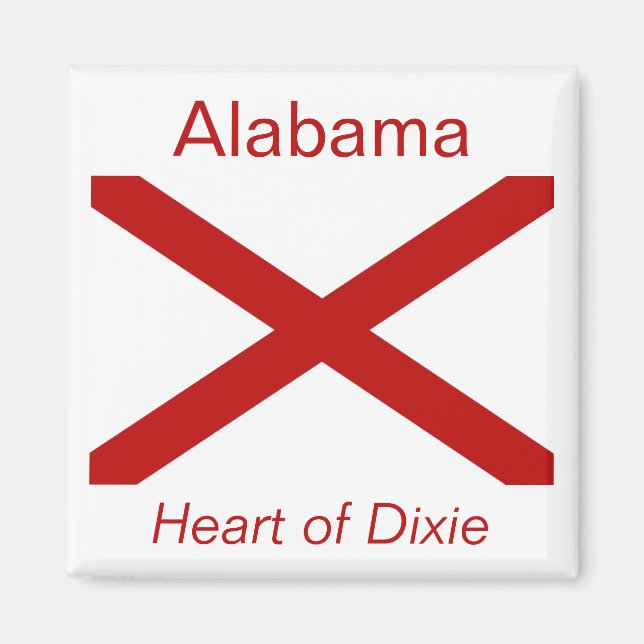 Imã Alabama Flag Magnet (Frente)