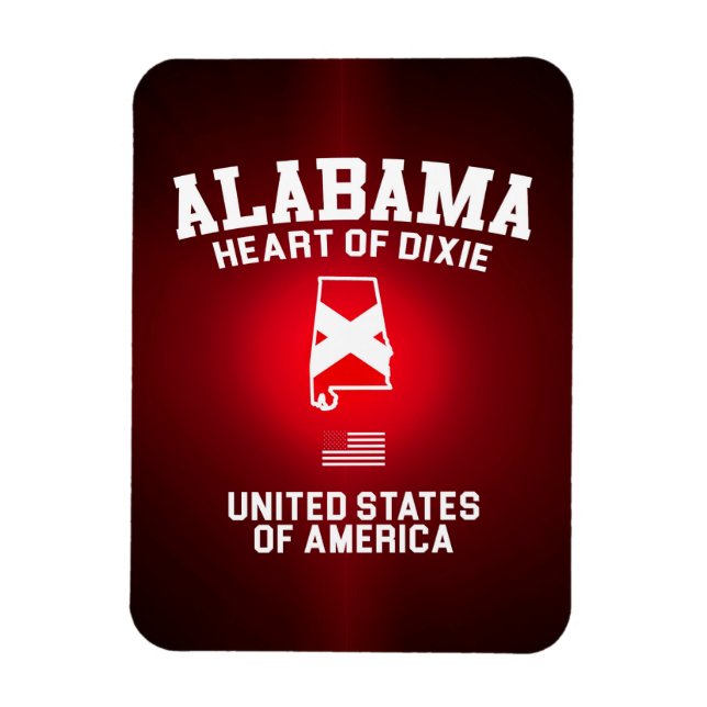 Ímã Alabama Heart of Dixie (Vertical)