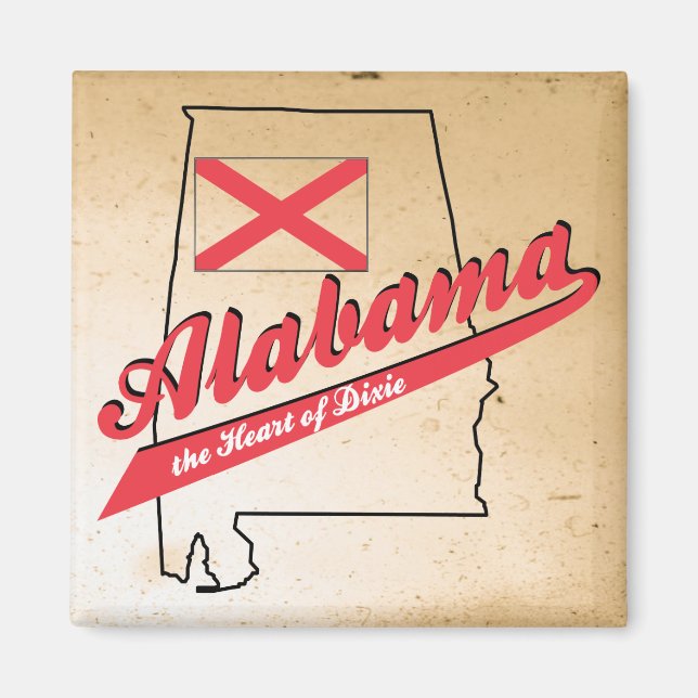 Imã Alabama Heart of Dixie (Frente)