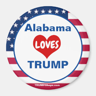 Imã Alabama LOVES TRUMP Magno Patriótico