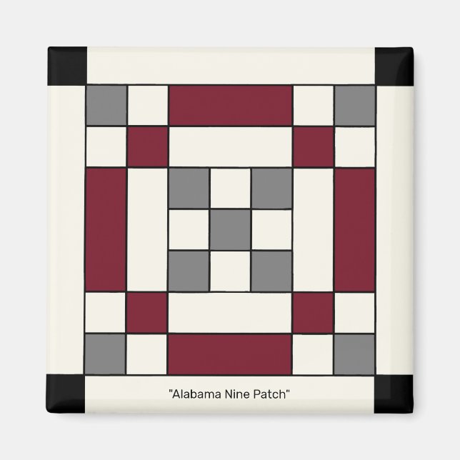 Imã Alabama Nine Patch (Frente)