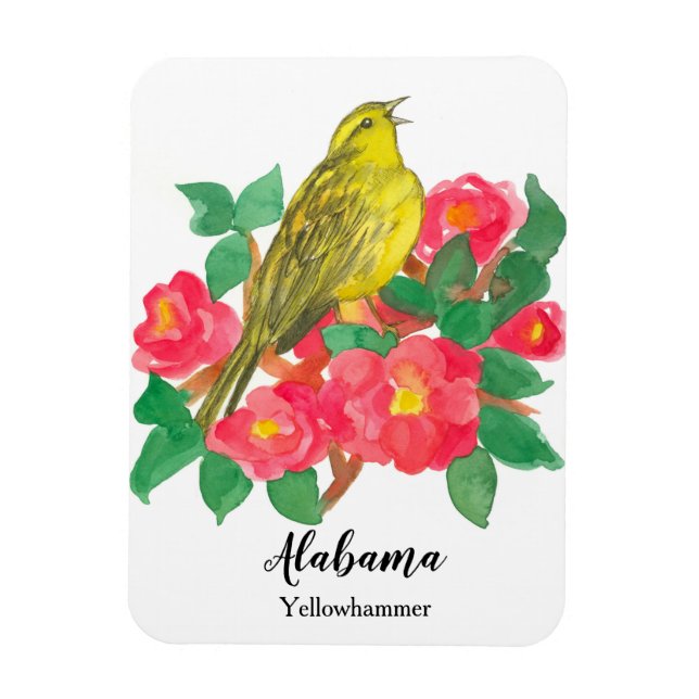 Ímã Alabama Yellowhammer State Bird (Vertical)