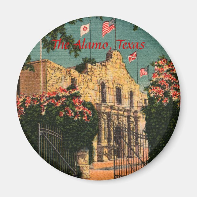 Imã Alamo Vintage Texas Magnet (Frente)