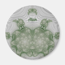 ALAN ~ Branco e Verde ~ Magnet Design surpreendent