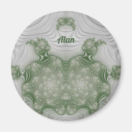 Imã ALAN ~ Branco e Verde ~ Magnet Design surpreendent