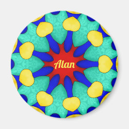 Imã ALAN ~ Stark Red Green Yellow ~ Stuning Design