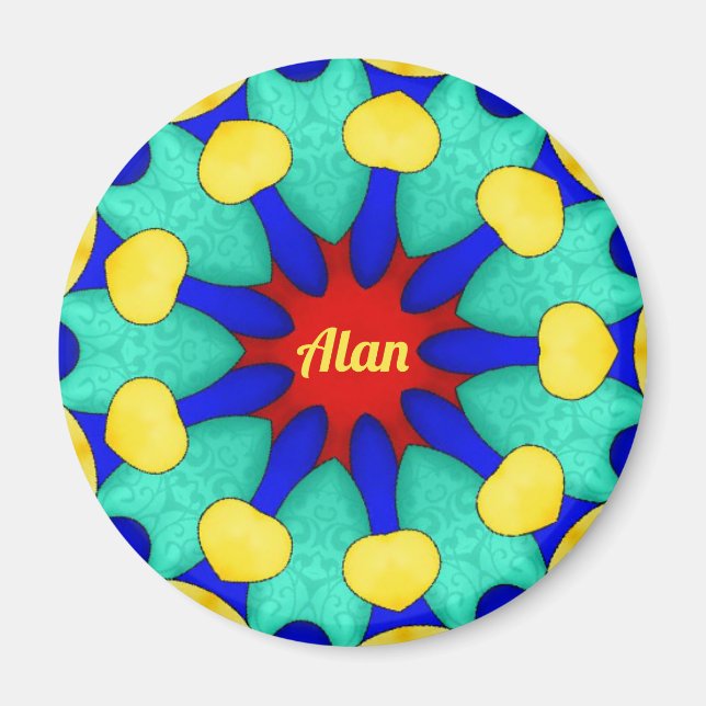 Imã ALAN ~ Stark Red Green Yellow ~ Stuning Design (Frente)
