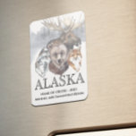 Ímã Alaska Cruise Animal Ursa Lobo<br><div class="desc">Este design pode ser personalizado na área fornecida pela alteração da foto e/ou do texto. Ou pode ser personalizado clicando em Personalizar este Modelo e, em seguida, escolhendo o clique para personalizar mais a opção e excluir ou alterar a cor do plano de fundo, adicionar texto, alterar a cor ou...</div>