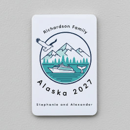 Ímã Alaska Cruise Ship Family Magnet Door Marker