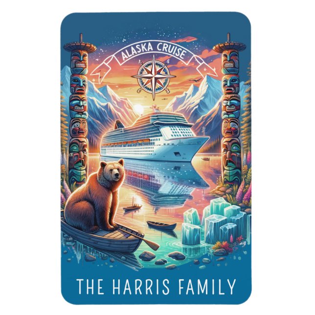 Ímã Alaska Cruise Ship Stateroom Magnet (Vertical)