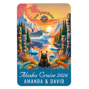 Ímã Alaska Cruise Ship Stateroom Magnet