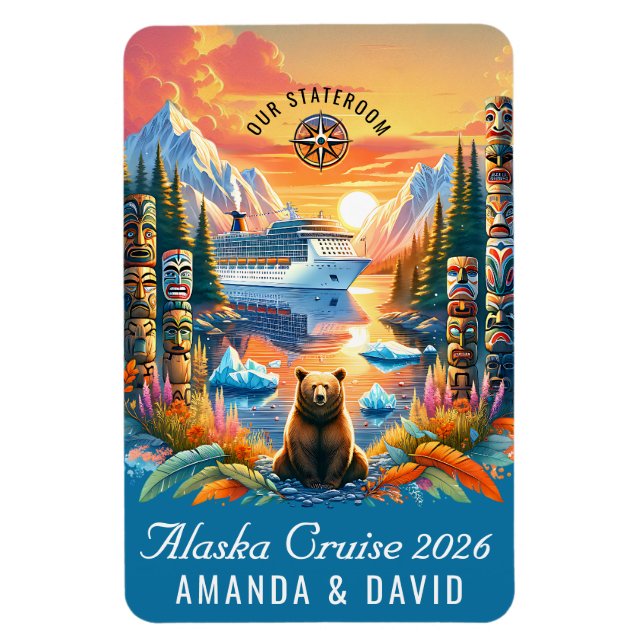 Ímã Alaska Cruise Ship Stateroom Magnet (Vertical)