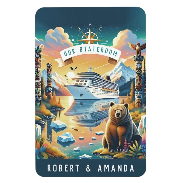Ímã Alaska Cruise Ship Stateroom Magnet (Vertical)
