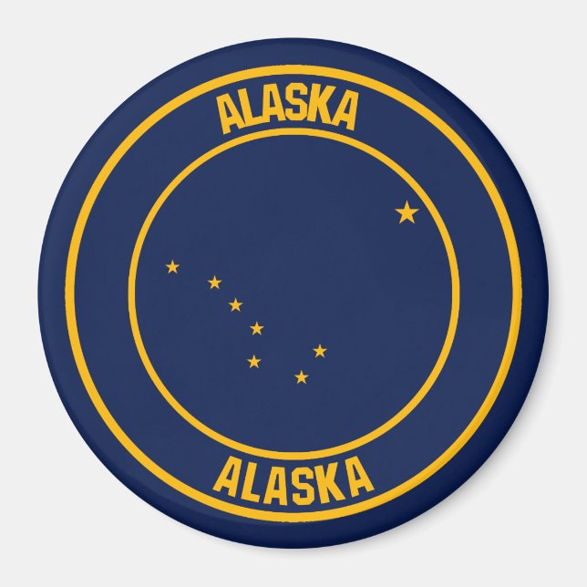 Imã Alaska Round Emblem (Frente)