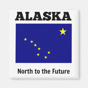 Imã Alaska state flag, labeled with state motto