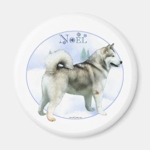 Imã Alaskan Malamute Noel - Magnet