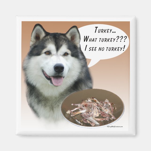 Imã Alaskan Malamute Turkey Magnet (Frente)