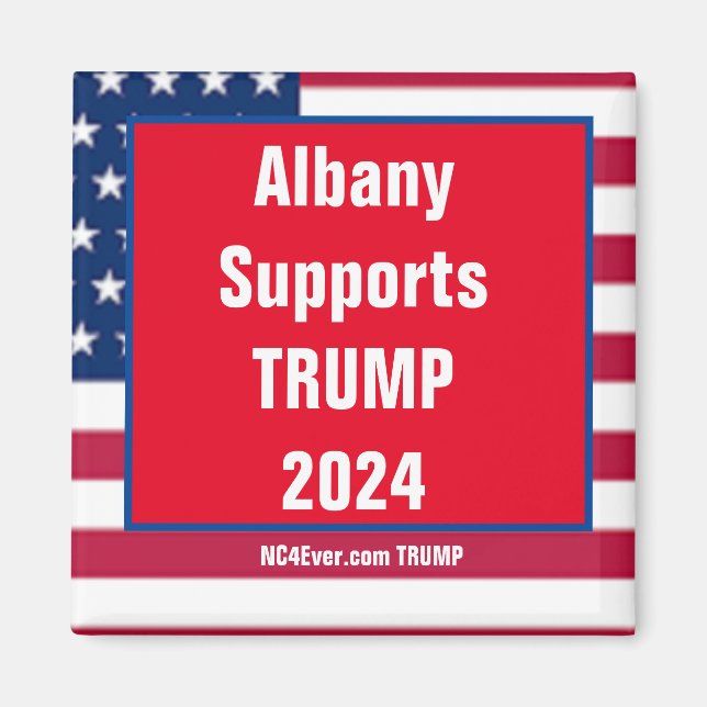 Imã Albany suporta o ímã TRUMP 2024 (Frente)