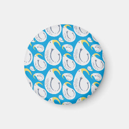 Imã Albatross Azul e Branco