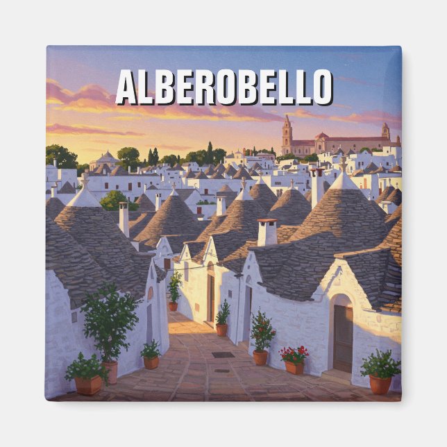 Imã Alberobello Itália Trulli casas Viagem (Frente)