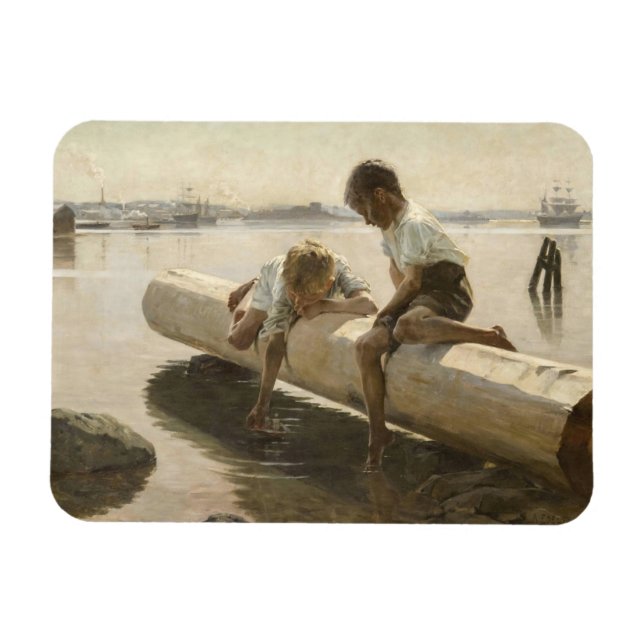 Ímã Albert Edelsense - Dois meninos em um registro (Horizontal)