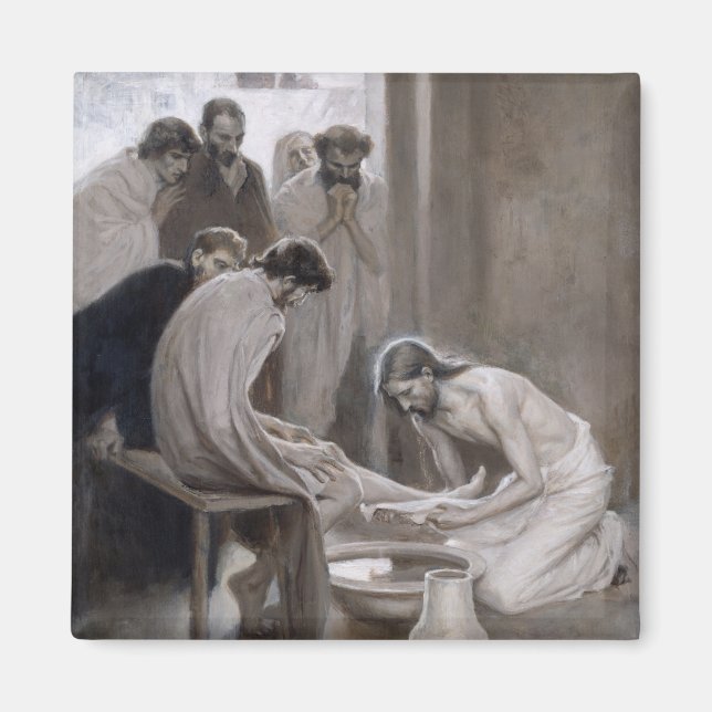 Imã Albert Edelsense - Jesus Lavando Pés Discípulos (Frente)