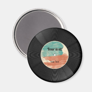 Imã Álbum de Música Retro Vinyl Record