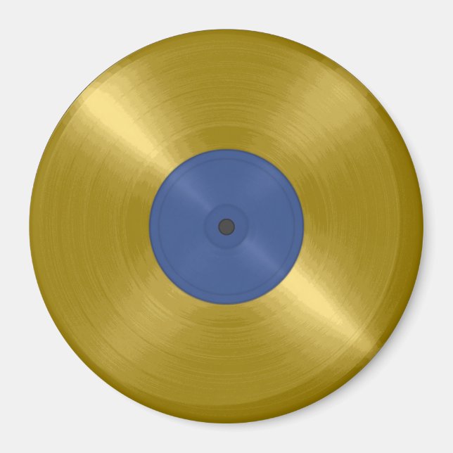 Imã Álbum Dourado do Vinyl Record (Frente)
