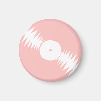 Imã Álbum Vinyl Record | Girly Groovy 70s cor-de-rosa