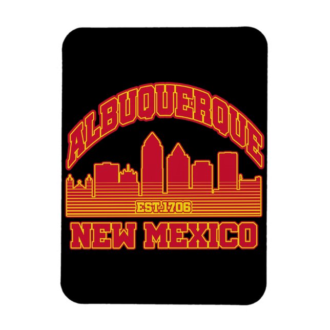 Ímã Albuquerque,Novo México (Vertical)