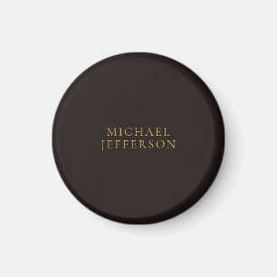Imã Alcaçuz Preto Dourado Minimalista Simples Moderno