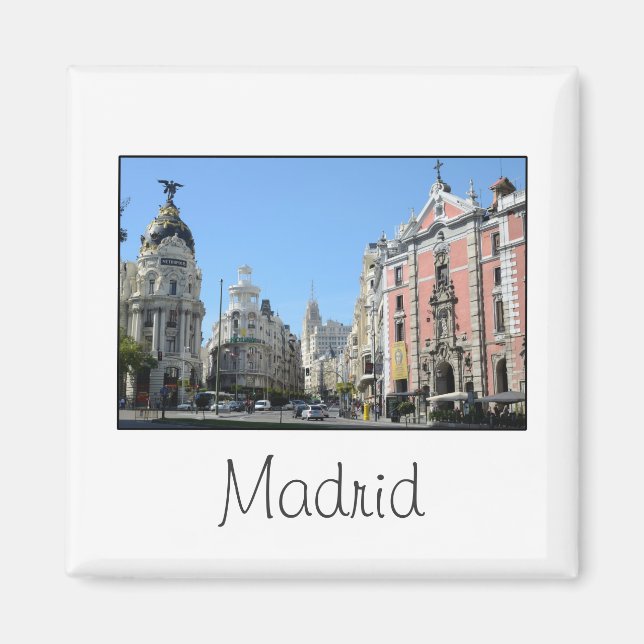 Imã Alcala e Gran Via, Madrid Magnet (Frente)