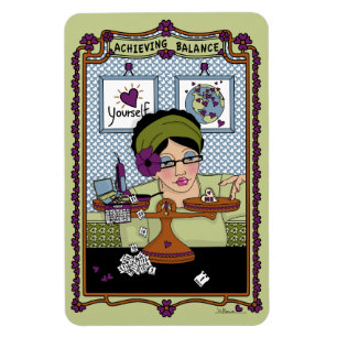 Ímã Alcançando o Magnet do Refrigerador Balance_A_4x6