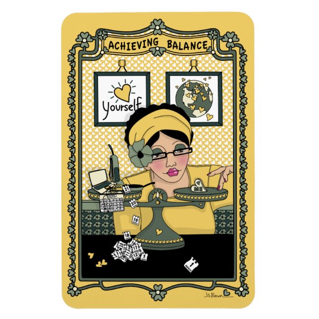 Ímã Alcançando o Magnet do Refrigerador Balance_C_4x6 (Vertical)