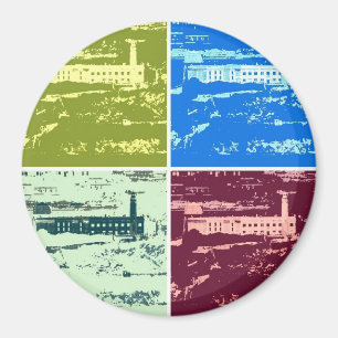 Imã Alcatraz Pop art Magnet