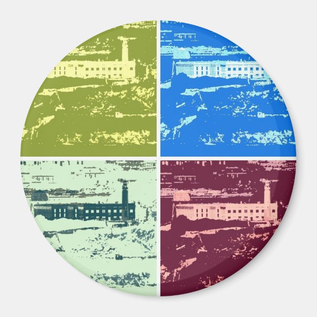 Imã Alcatraz Pop art Magnet (Frente)