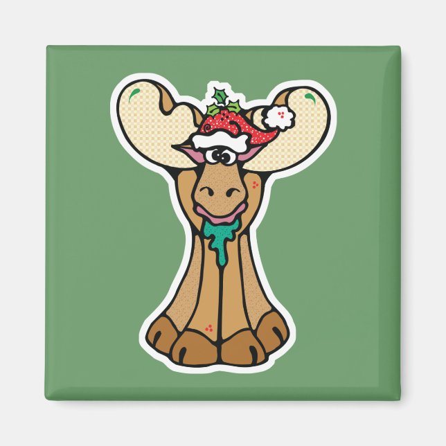 Imã Alce de natal bobo (Frente)