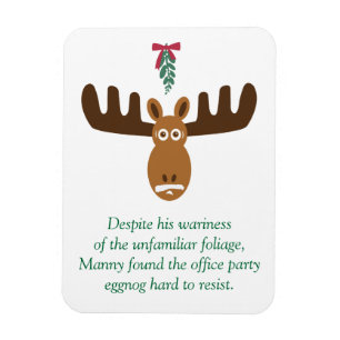 Ímã Alces Head_Eggnog & Mistletoe_Hard a resistir