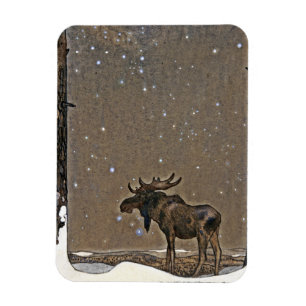 Ímã Alces na neve