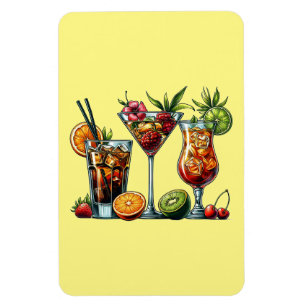 Ímã Álcoois alcoólatras Bebidas ilustrações de cores