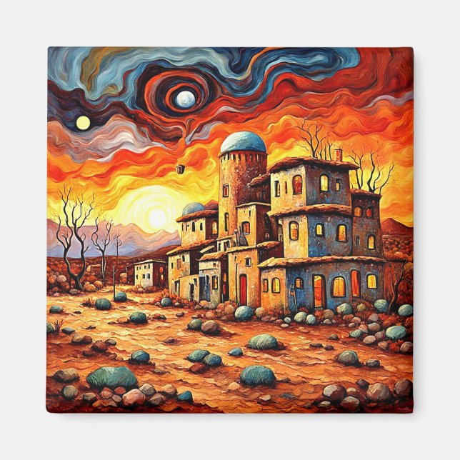 Imã Aldeia Abandonada ao Pôr do Sol (Frente)
