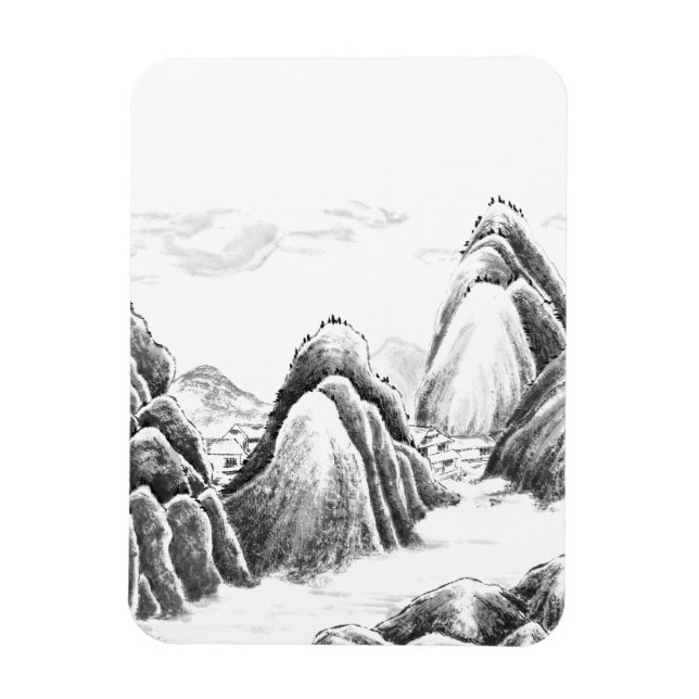 Ímã Aldeia das Montanhas - Tinta (Vertical)