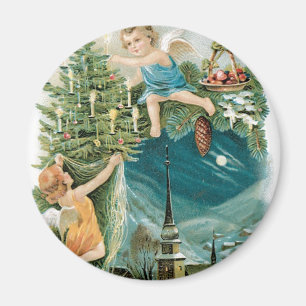 Imã Aldeia de Natal com Anjos