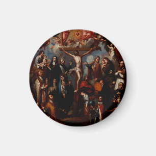 Imã Alegoria da Crucificação com Santos Jesuítas