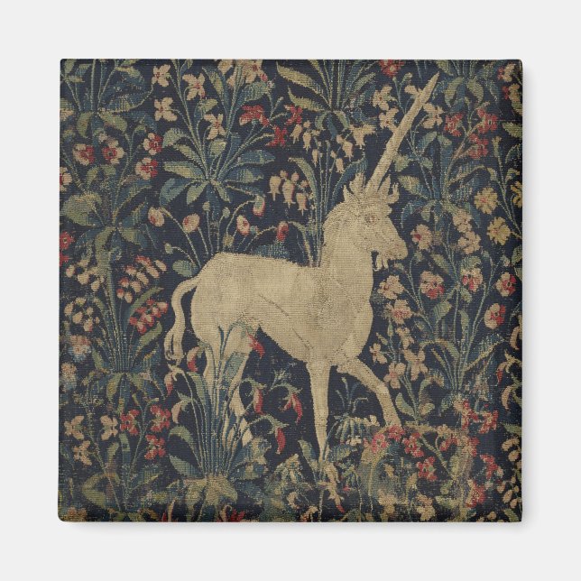 Imã Alegoria de "Millefleurs" em tapeçaria com animais (Frente)