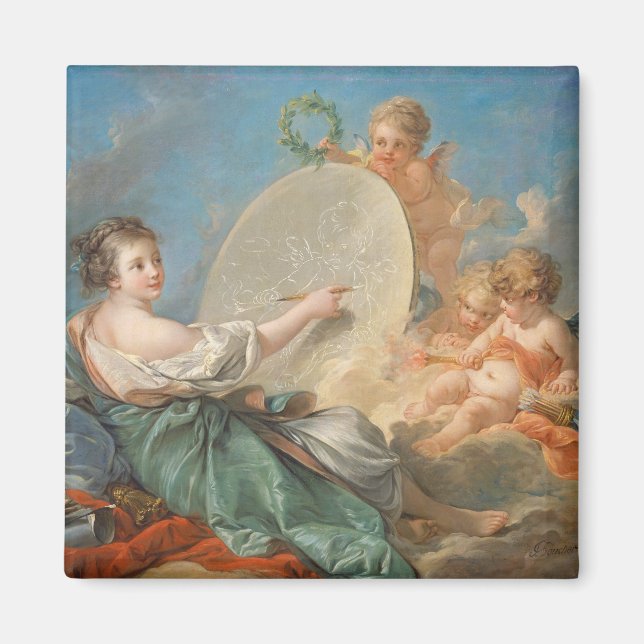 Imã Alegoria de pintura, 1765 (óleo na canvas) (Frente)