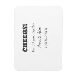 Ímã Alegra-se a 30 anos juntos, aniversários, adicione