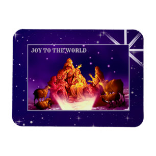 Ímã Alegria ao Mundo. Magneta de presentes de Natal