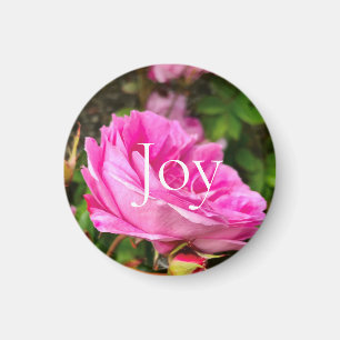 Imã Alegria floral rosa inspiracional